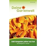 Chili Hungaria yellow wax hot - Capsicum baccatum - Chilisamen - scharfe Sorte - Gemüsesamen - Saatgut für 6 Pflanzen foto / 1,99 € (0,33 € / stück)
