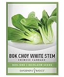 Bok Choy Chinese Cabbage Seeds for Planting - (Pak Choi) Heirloom, Non-GMO Vegetable Variety- 1 Gram Seeds Great for Summer, Spring, Fall and Winter Gardens by Gardeners Basics photo / $5.49