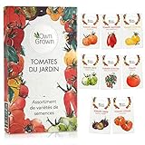 Kit de graines de tomates: lot de 8 variétés de semences de tomate pour le jardin et le potager intérieur - Variétés aromatiques et anciennes à semer - Qualité supérieure de OwnGrown photo / 9,95 € (1,24 € / unité)