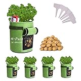 Potato-Grow-Bags, 4 Pack 10 Gallon Felt Potatoes Growing Containers with Handles&Access Flap for Vegetables,Tomato,Carrot, Onion,Fruits,Plants Planting Bag Planter photo / $34.99
