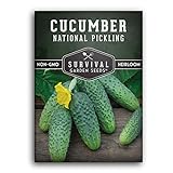 Survival Garden Seeds - National Pickling Cucumber Seed for Planting - Packet with Instructions to Plant and Grow Cucumis Sativus in Your Home Vegetable Garden - Non-GMO Heirloom Variety photo / $4.99