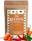 Heirloom Pepper Seed Variety Pack | 8 Hot & Sweet Peppers For Planting | Garden Vegetable Seeds | Cayenne, California Bell Pepper, Poblano, Thai Chili, Habanero, Jalepeno, Serrano, Ghost Pepper photo / $15.96 ($2.00 / Count)