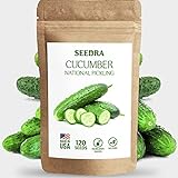 SEEDRA 120+ Cucumber Seeds for Indoor, Outdoor and Hydroponic Planting, Non GMO Heirloom Seeds for Home Garden - 1 Pack photo / $6.99