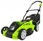 lawn mower Greenworks 2500007 G-MAX 40V 40 cm 3-in-1 photo, description, characteristics
