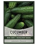 Cucumber Seeds for Planting - Marketmore 76 - Cucumis sativus Heirloom, Non-GMO Vegetable Variety- 1 Gram Seeds Great for Outdoor Gardening by Gardeners Basics photo / $4.95