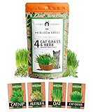 3200+ Cat Grass Seeds - Catnip Seeds, Alfalfa Seeds, Oat Seeds, and Oat & Barley Mix - Grow Cat Grass for Indoor Cats - Cat Grass Seeds Bulk - Refill Cat Growing Grass Kit - Heirloom Herb Seed photo / $13.69