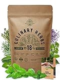 18 Culinary Herbs Seeds Variety Pack - Heirloom, NON-GMO, Herbs Seeds for Planting Outdoor and Indoor - Home Gardening. Over 5000+ seeds including Rosemary, Thyme, Oregano, Mint, Basil, Parsley & More photo / $21.99 ($1.22 / Count)