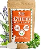 Herb Garden Seeds - 17 Varieties - 5700+ Heirloom Herb Seeds for Planting Indoors, Outdoors, or Hydroponic Garden - High Germination - Thyme, Mint, Chives, Dill, Cilantro, Parsley, Basil photo / $19.99 ($1.18 / Count)