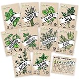 Culinary Herb Seeds 10 Pack – Over 4000 Seeds! 100% Non GMO Heirloom - Basil, Cilantro, Parsley, Chives, Thyme, Oregano, Dill, Rosemary, Sage Rosemary for Planting for Outdoor or Indoor Herb Garden photo / $16.95