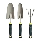 Amazon Basics Garden Tool Collection - 3PC Garden Tool Set (Hand Trowel, Hand Transplanter, Hand Cultivator) photo / $15.59