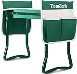 TomCare Upgraded Garden Kneeler Seat Widen Soft Kneeling Pad Garden Tools Stools Garden Bench with 2 Large Tool Pouches Outdoor Foldable Sturdy Gardening Tools for Gardeners, Green photo / $53.99