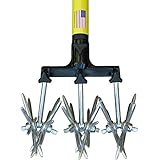 Rotary Cultivator Tool - 40” to 60” Telescoping Handle - Reinforced Tines - Reseeding Grass or Soil Mixing - All Metal, No Plastic Structural Components - Cultivate Easily photo / $39.99
