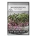 photo Sow Right Seeds - Red Cabbage Microgreen Seed for Growing - Instructions to Quickly Grow Your Own Delicious and Healthy Microgreens - Plant Indoors with no Special Equipment - Minimum 14g per Packet