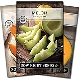 Sow Right Seeds - Cantaloupe Fruit Seed Collection for Planting - Individual Packets Honey Rock, Hales Best and Honeydew Melon, Non-GMO Heirloom Seeds to Plant an Outdoor Home Vegetable Garden… photo / $9.99