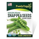 Purely Organic Products Purely Organic Heirloom Snap Pea Seeds (Sugar Daddy) - Approx 90 Seeds photo / $4.49