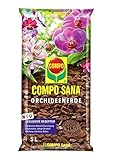 COMPO SANA Orchideenerde mit 8 Wochen Dünger für alle Orchideenarten, Kultursubstrat aus Pinienrinde , 5 Liter, Braun foto / 6,99 € (1,40 € / l)