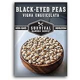 Survival Garden Seeds - Blackeyed Pea Seed for Planting - Packet with Instructions to Plant and Grow Black Eyed Cowpeas in Your Home Vegetable Garden - Non-GMO Heirloom Variety photo / $4.99