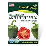 Purely Organic Products Purely Organic Heirloom Sweet Pepper Seeds (California Wonder) - Approx 35 Seeds photo / $4.39 ($0.13 / Count)