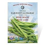 The Old Farmer's Almanac Heirloom Organic Bush Bean Seeds (Blue Lake) - Approx 55 Seeds photo / $4.29 ($6.76 / Ounce)