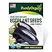 photo Purely Organic Products Purely Organic Heirloom Eggplant Seeds (Long Purple) - Approx 220 Seeds