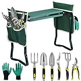 EAONE Garden Kneeler and Seat Foldable Garden Bench Stool with Soft Kneeling Pad, 6 Garden Tools, Tool Pouches and Gardening Glove for Men and Women Gardening Gifts, Protecting Your Knees & Hands photo / $59.99