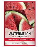 Watermelon Seeds for Planting - Crimson Sweet Heirloom Variety, Non-GMO Fruit Seed - 2 Grams of Seeds Great for Outdoor Garden by Gardeners Basics photo / $4.95