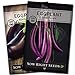 photo Sow Right Seeds - Eggplant Seed Collection for Planting - Black Beauty and Long Eggplant Varieties Non-GMO Heirloom Seeds to Plant an Outdoor Home Vegetable Garden - Great Gardening Gift