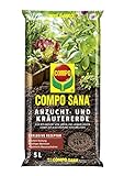COMPO SANA Anzucht- und Kräutererde mit 6 Wochen Dünger für alle Jung- und Kräuterpflanzen, Kultursubstrat, 5 Liter foto / 12,99 € (2,60 € / l)