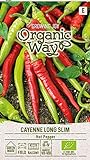 Organic Way | PFEFFER CAYENNE LONG SLIM samen | Gemüsesamen | Pfeffer Samen | Garten Samen | Frühe würzige Sorte | 1 Pack foto / 3,22 €