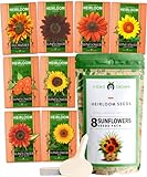 1000+ Sunflower Seeds for Planting - 8 Varieties - Flower Seeds to Plant Outside, Grow Giant Sunflower Plants, Heirloom Seeds photo / $16.99 ($0.02 / Count)