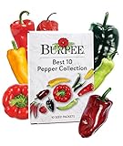 Burpee Best Collection | 10 Packets of Non-GMO Fresh Mix of Hot Pepper & Sweet Varieties | Jalapeno, Bell Pepper Seeds & More, Seeds for Planting photo / $28.70 ($2.87 / Count)