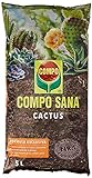 Compo Sana Substrato para Cactus y suculentas con 8 semanas de abono para Todas Las Especies de Cactus y suculentas, Substrato de Cultivo, 5 L, 37x23x5.5 cm, 1122106011 foto / 3,99 €