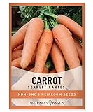 Carrot Seeds for Planting - Scarlet Nantes - Daucus Carota - is A Great Heirloom, Non-GMO Vegetable Variety- 2 Grams Seeds Great for Outdoor Spring, Winter and Fall Gardening by Gardeners Basics photo / $4.95