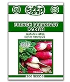 French Breakfast Radish Seeds - 200 Seeds Non-GMO photo / $1.59 ($0.01 / Count)