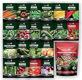 20 Heirloom Seeds for Planting Vegetables and Fruits, 4800 Survival Seed Vault and Doomsday Prepping Supplies, Gardening Seeds Variety Pack, Vegetable Seeds for Planting Home Garden Non GMO photo / $19.97